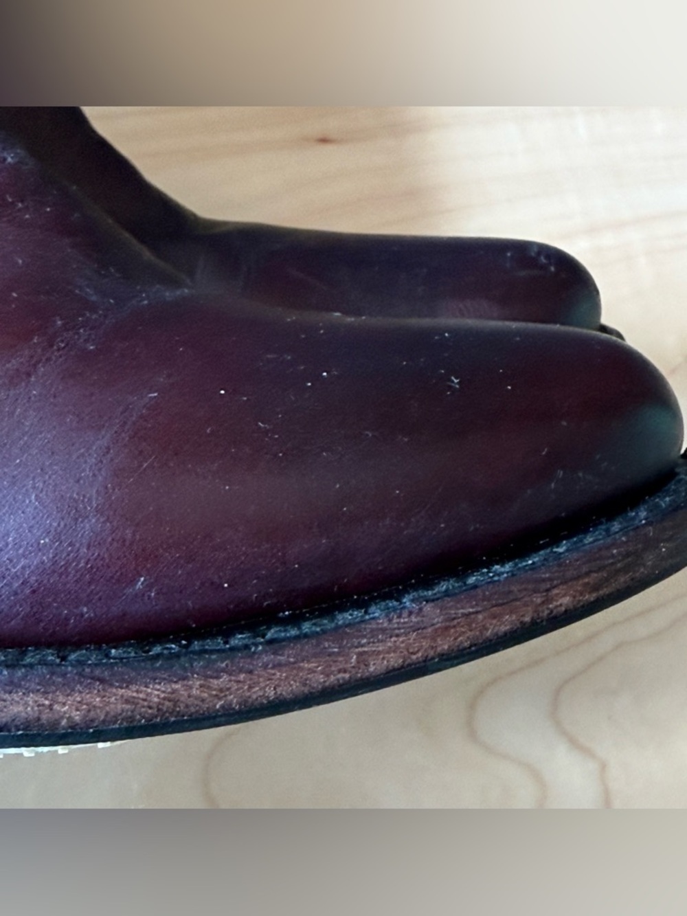 LibertyBlack twin zip booties, 8.5, deep maroon shade, EUC, Mexico, sturdy - Picture 14 of 16